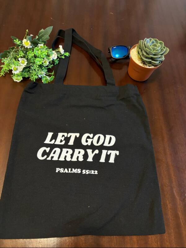 Black tote bag